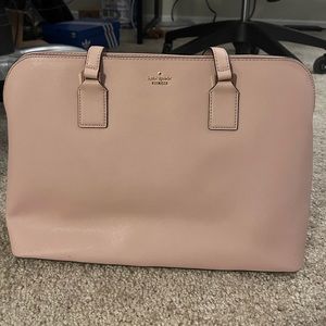 EUC KATE SPADE LAPTOP BAG WITH LAPTOP SLEEVE COMPARTMENT IN MIDDLE! Light pink!